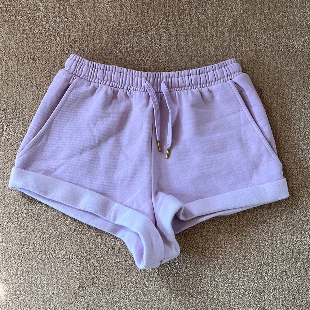 NWT WEWOREWHAT Pink sweat shorts small
